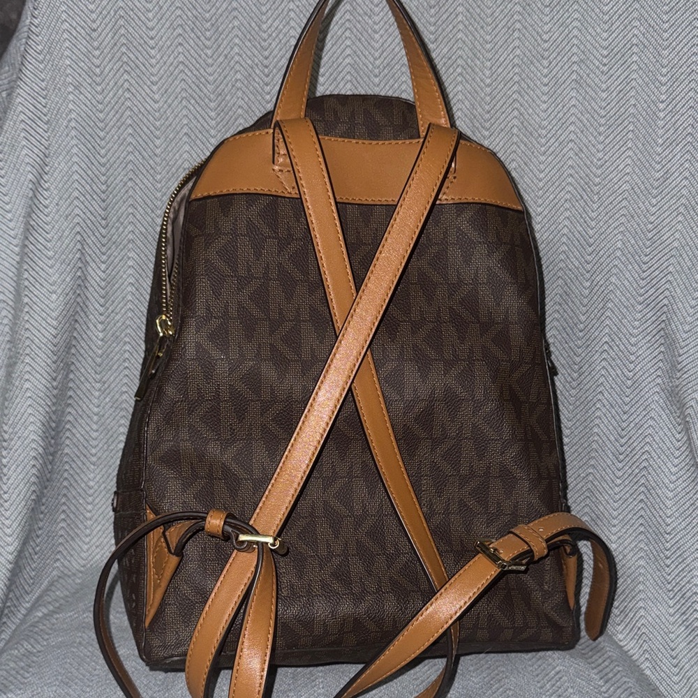 Michael Kors Dark Brown Backpack with Gold Accents - Picture 8 of 8